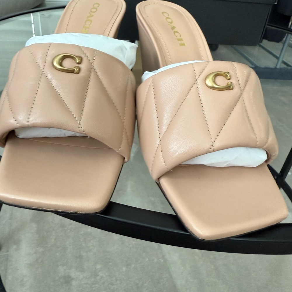 NWB Coach Emma Quilted Wedge - Picture 9 of 12